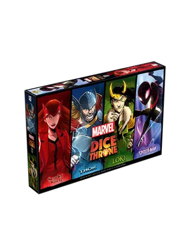 Dice Throne Marvel - Scarlet Witch, Thor, Loki, Spiderman sur le site 