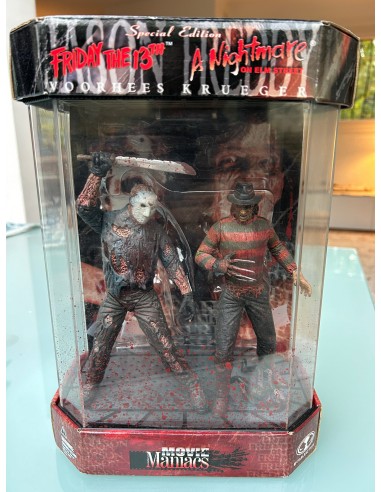 MOVIE MANIACS Special Edition - Figurines de Jason Voorhees & Freddy Krueger - 1999 ***Occasion*** français