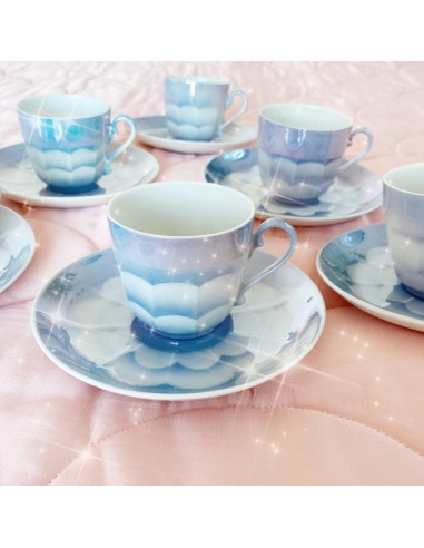 Ensemble de tasses en porcelaine nuage en linge