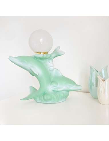 Lampe dauphin vert pastel aqua l'évolution des habitudes 