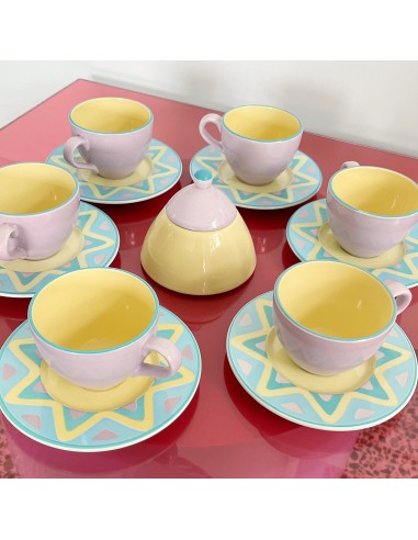 Service de tasses collection "Arizona" vintage maison Pagnossin made in Italy pas cher 