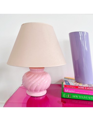 Grande lampe twist rose pastel soldes