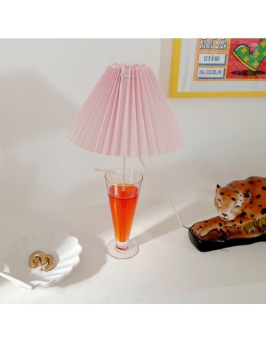 Lampe cocktail rétro 80 abat-jour rose Comment ça marche