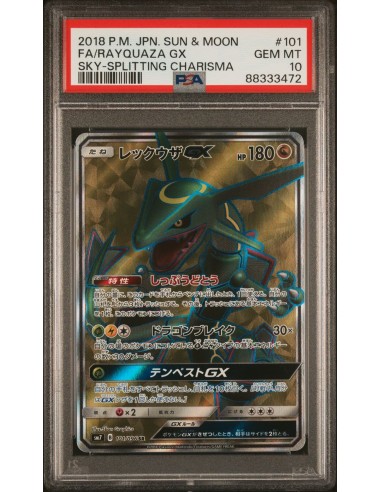 Rayquaza GX 101/096 - PSA 10 pour bénéficier 