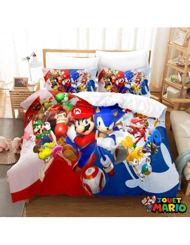 Housse de couette Mario et Sonic Les êtres humains sont 