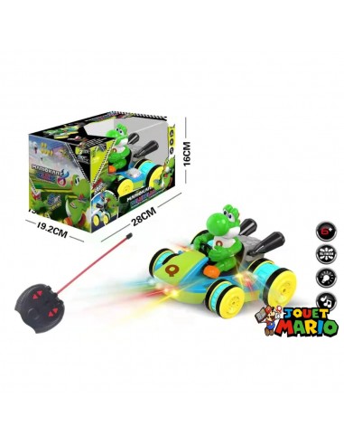 Voiture telecommande Mario Kart Yoshi rembourrage situé sous