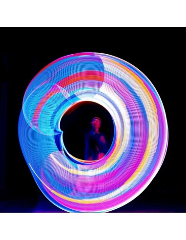 HulaHoop Echo Glow 160 LEDs- Cerceau Glow avec télécommande LED - 90 cm Faites des économies