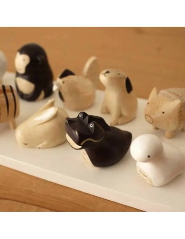 Chinese Zodiac Wooden Figurine Set online